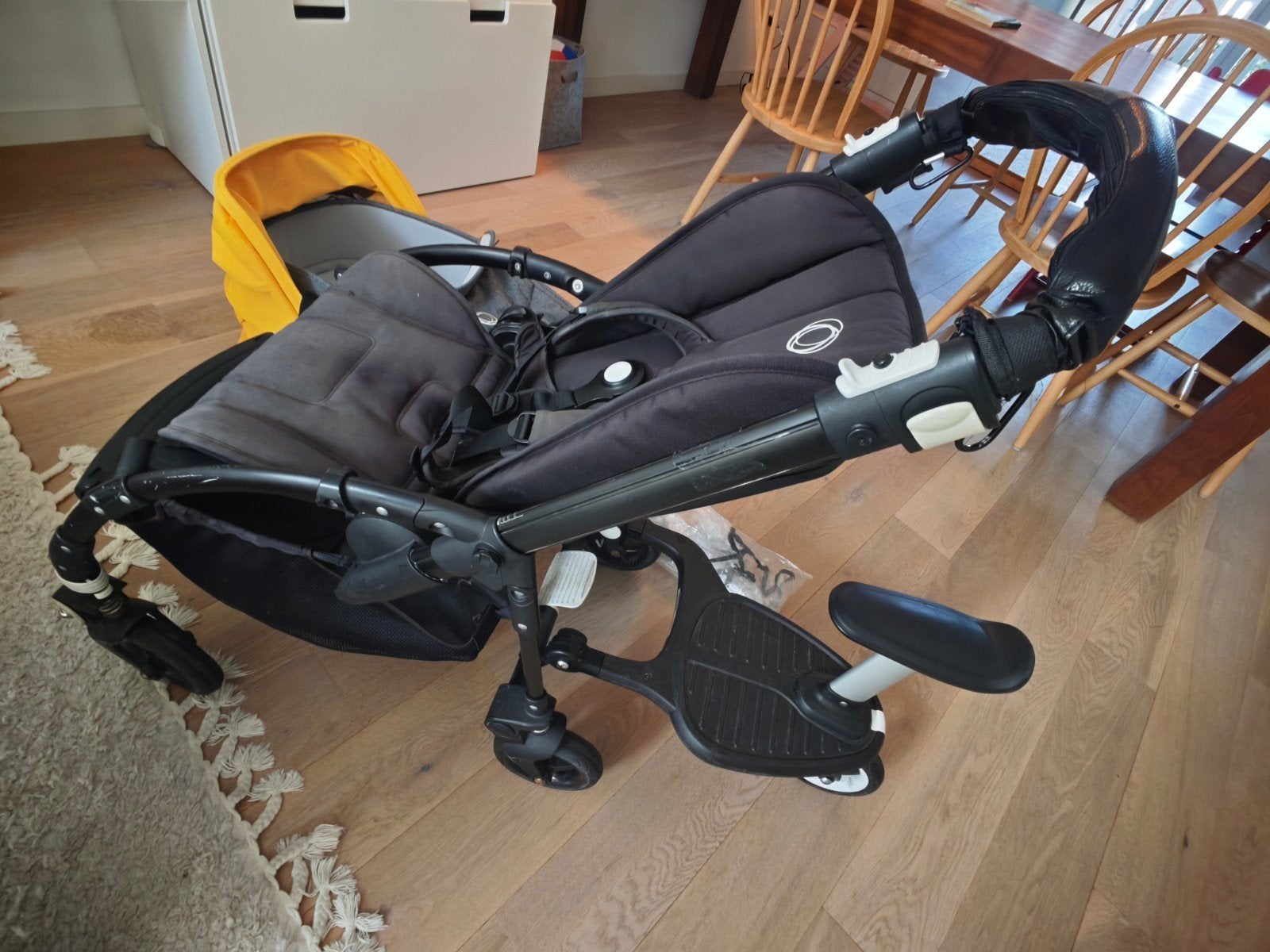 bugaboo Bee5 kinderwagen met gele zonnekap, Ophalen, Gebruikt, Overige merken, Regenhoes