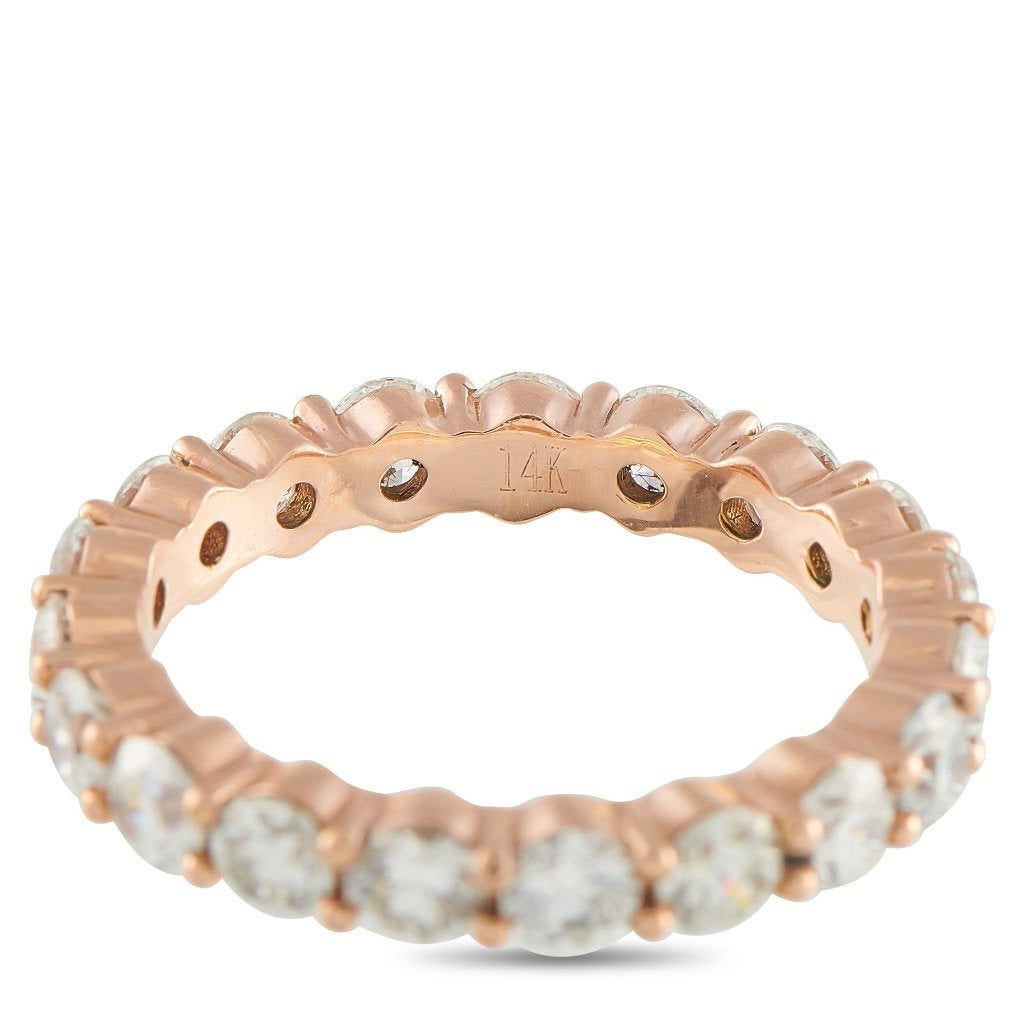 Exclusieve 14K Roségouden Eternity Ring met 4,40 ct Diamant, Sieraden, Tassen en Uiterlijk, Ringen, 19 tot 20, Ophalen of Verzenden