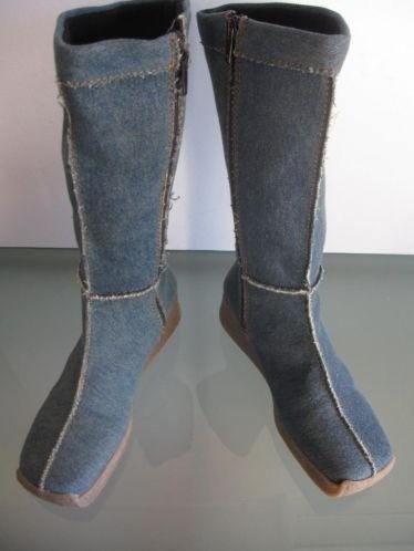 Jeans blauwe laarzen nieuw 40 | Lazamani | Gratis verzenden, Hoge laarzen, Verzenden, Blauw, Lazamani