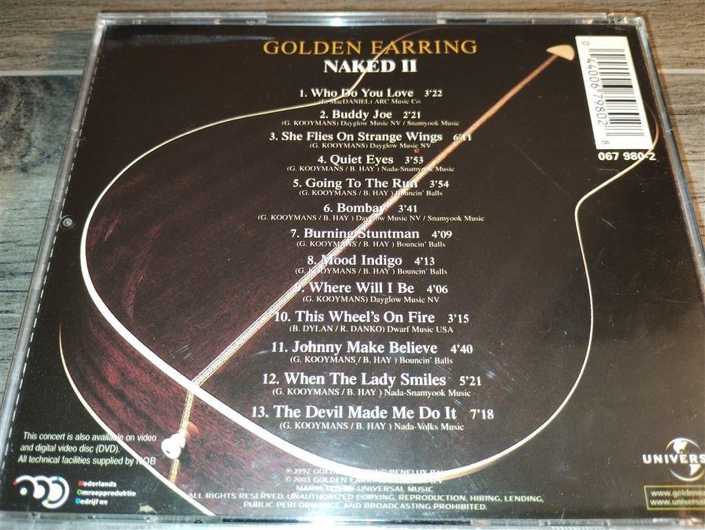Golden Earring - Naked II, Cd's en Dvd's, Ophalen of Verzenden, Zo goed als nieuw, Poprock