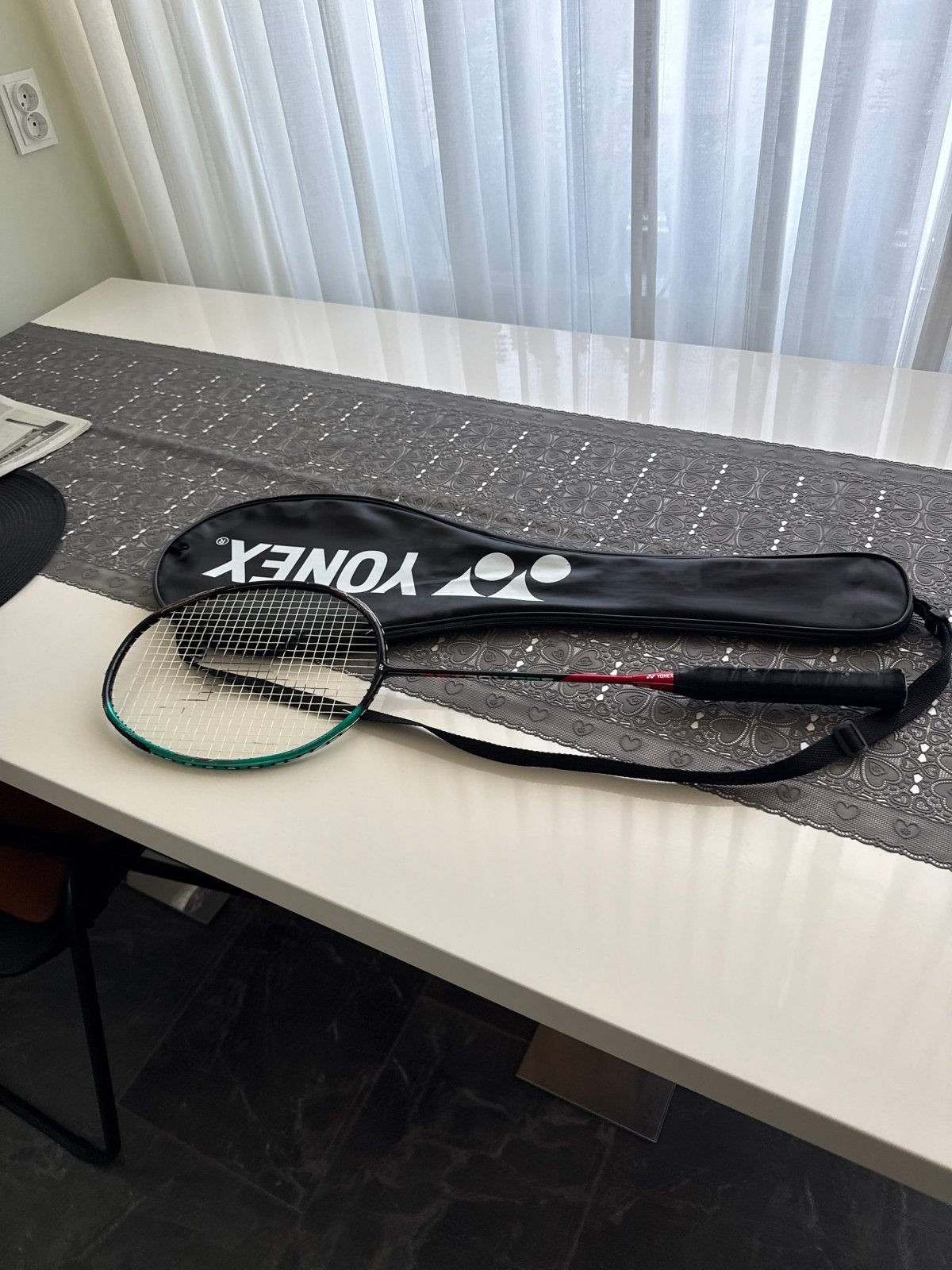 badmintonracket Yanex  met hoes, Sport en Fitness, Ophalen of Verzenden, Zo goed als nieuw, Racket(s)