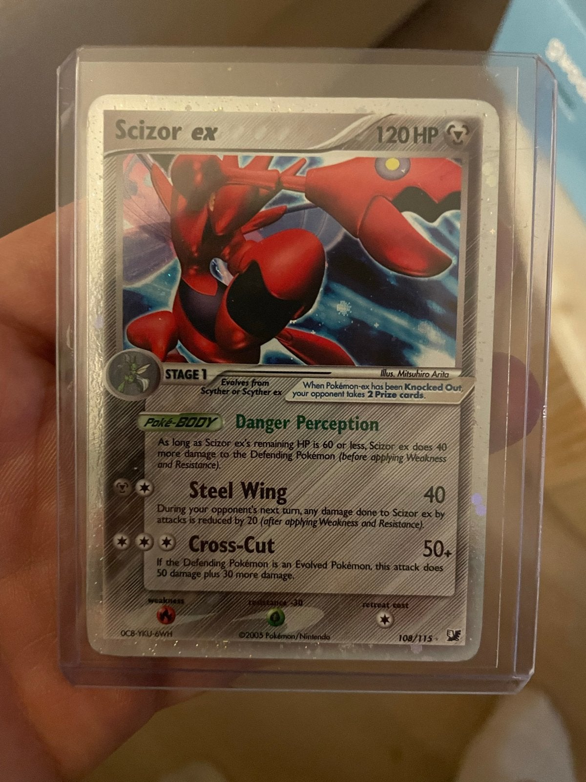 Scizor ex Pokémon kaart 108/115 - Holo - Zeldzaam, Ophalen of Verzenden, Zo goed als nieuw, Losse kaart, Foil