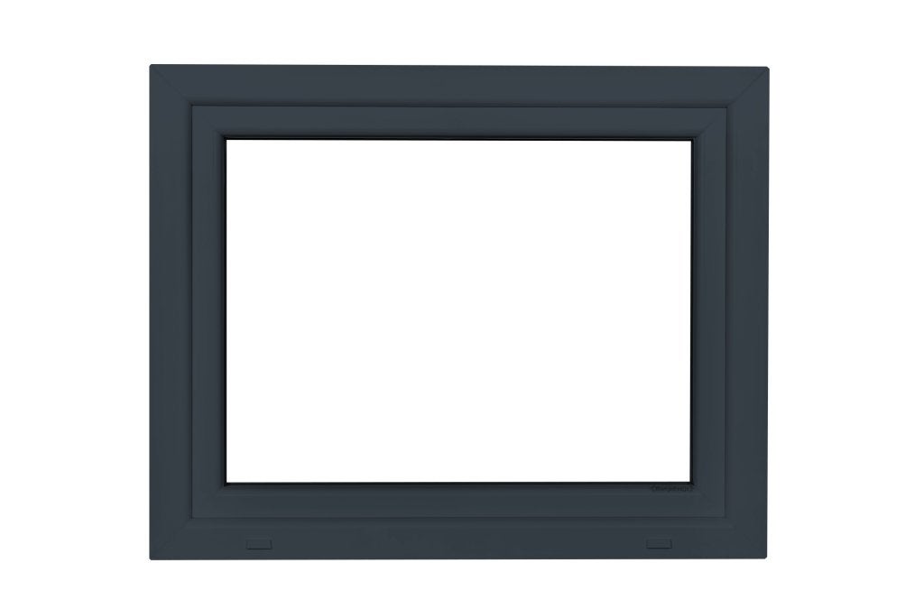 Kunststof Kozijn Draaikiep  B80 H60cm Mat Zwart, Niet ingevuld, Kunststof, Raamkozijn, Niet ingevuld