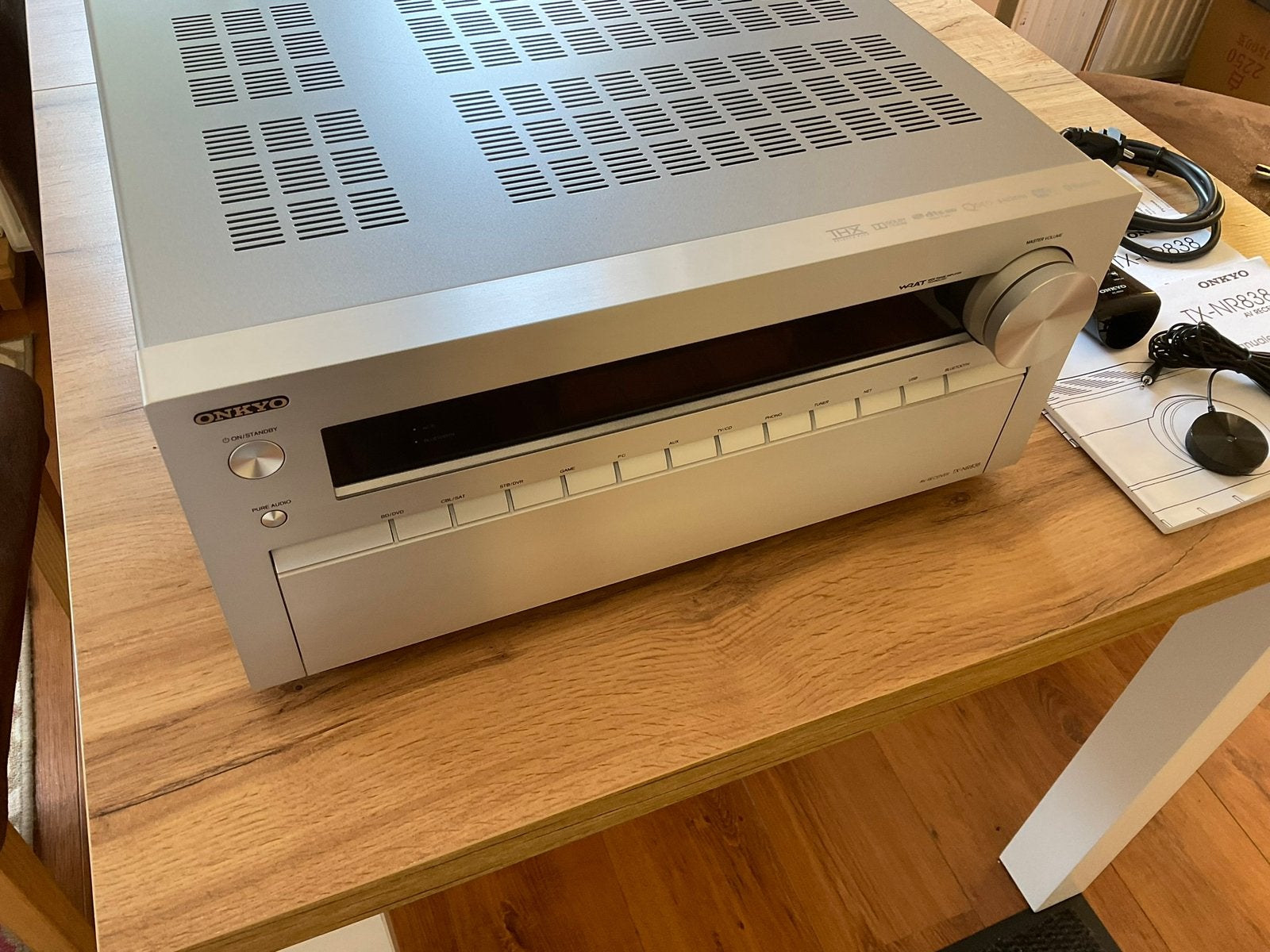 Onkyo TX-NR838, ARC HDMI, Dolby Atmos, DTS-HD, LAN, Audio, Tv en Foto, Versterkers en Receivers, Overige systemen, Ophalen of Verzenden