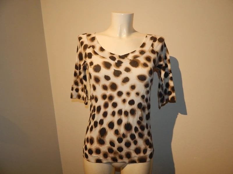 Marccain animal print shirtje grotere halslijn N3/M, Kleding | Dames, T-shirts, Maat 38/40 (M), Korte mouw, Gedragen, Marccain