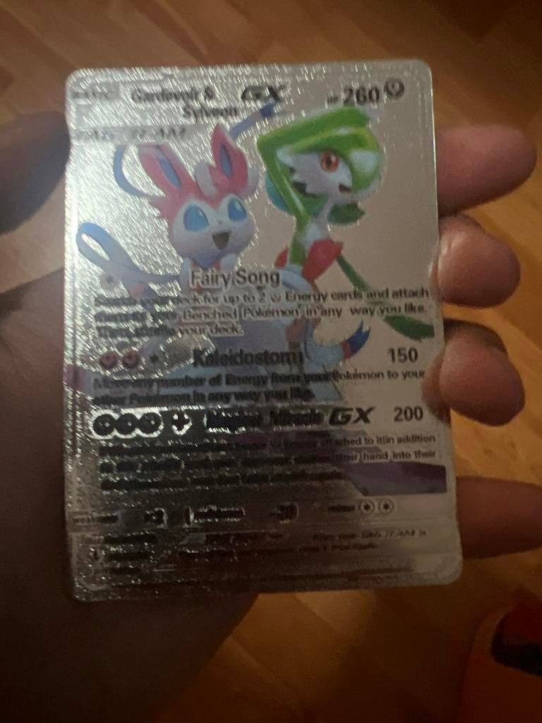 Gardevoir & Sylveon GX Pokémon Kaart - Foil, Ophalen, Zo goed als nieuw, Losse kaart, Foil
