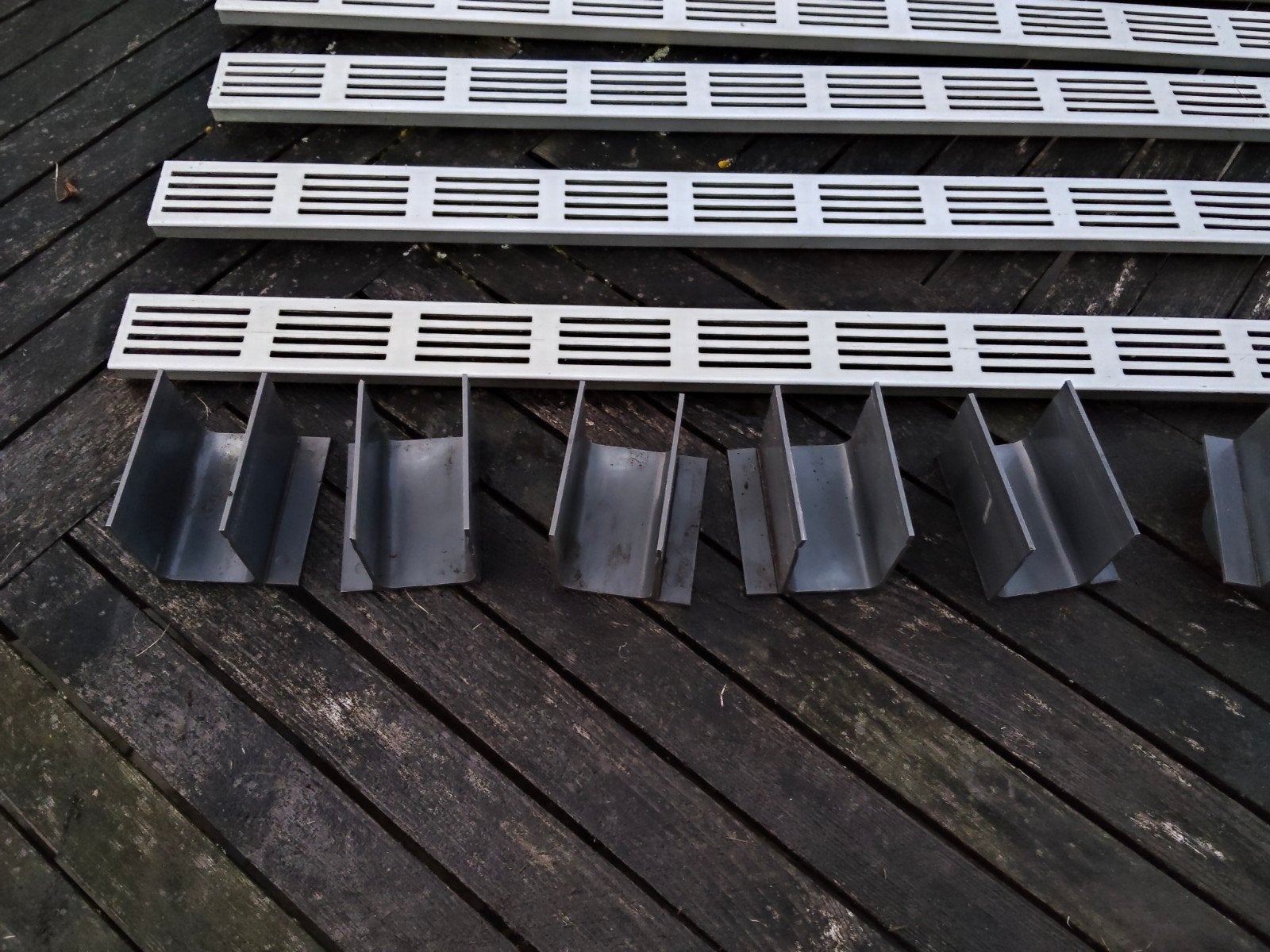 ACO Slimline goot met aluminium rooster (5,9  meter), Ophalen, Gebruikt