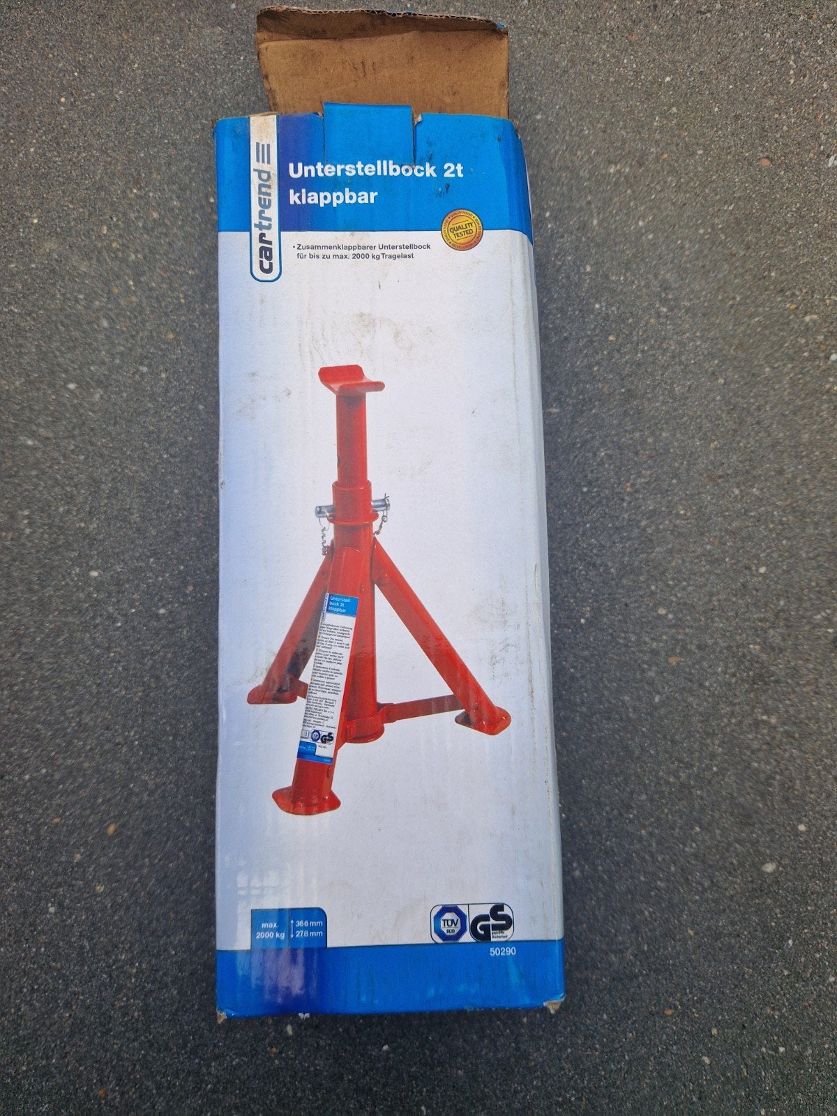 Opvouwbare Onderstelbok 2T  Ideaal voor Garage en Werkplaat, Ophalen, Zo goed als nieuw
