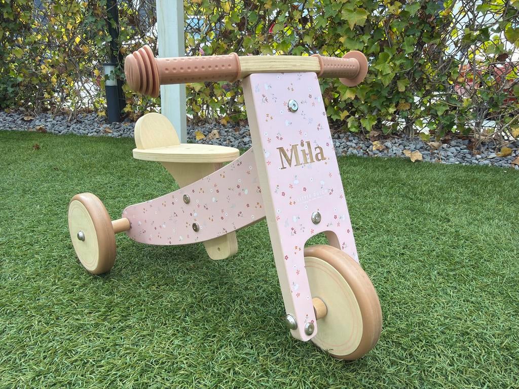 Loopfietsje Mila van Little dutch  roze hout, Ophalen, Gebruikt, Loopfiets