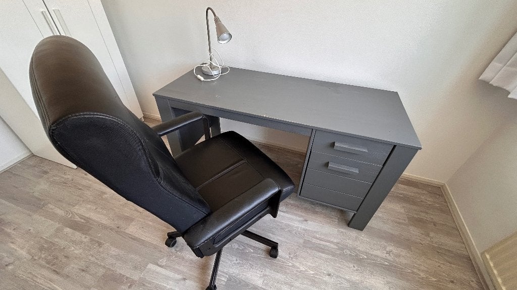 Buro compleet, Huis en Inrichting, Bureaus, Ophalen, Gebruikt, Hout, 140 cm