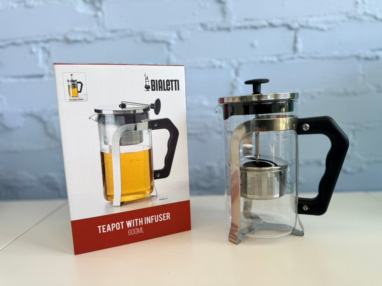 Theepot met filter, merk Bialetti, Overige merken, Nieuw, Ophalen of Verzenden, Glas