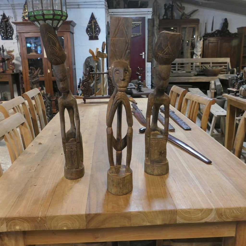 houten beelden Indonesie DQ3 houtsnijwerk kunst beeld Indie, Antiek en Kunst, Ophalen of Verzenden