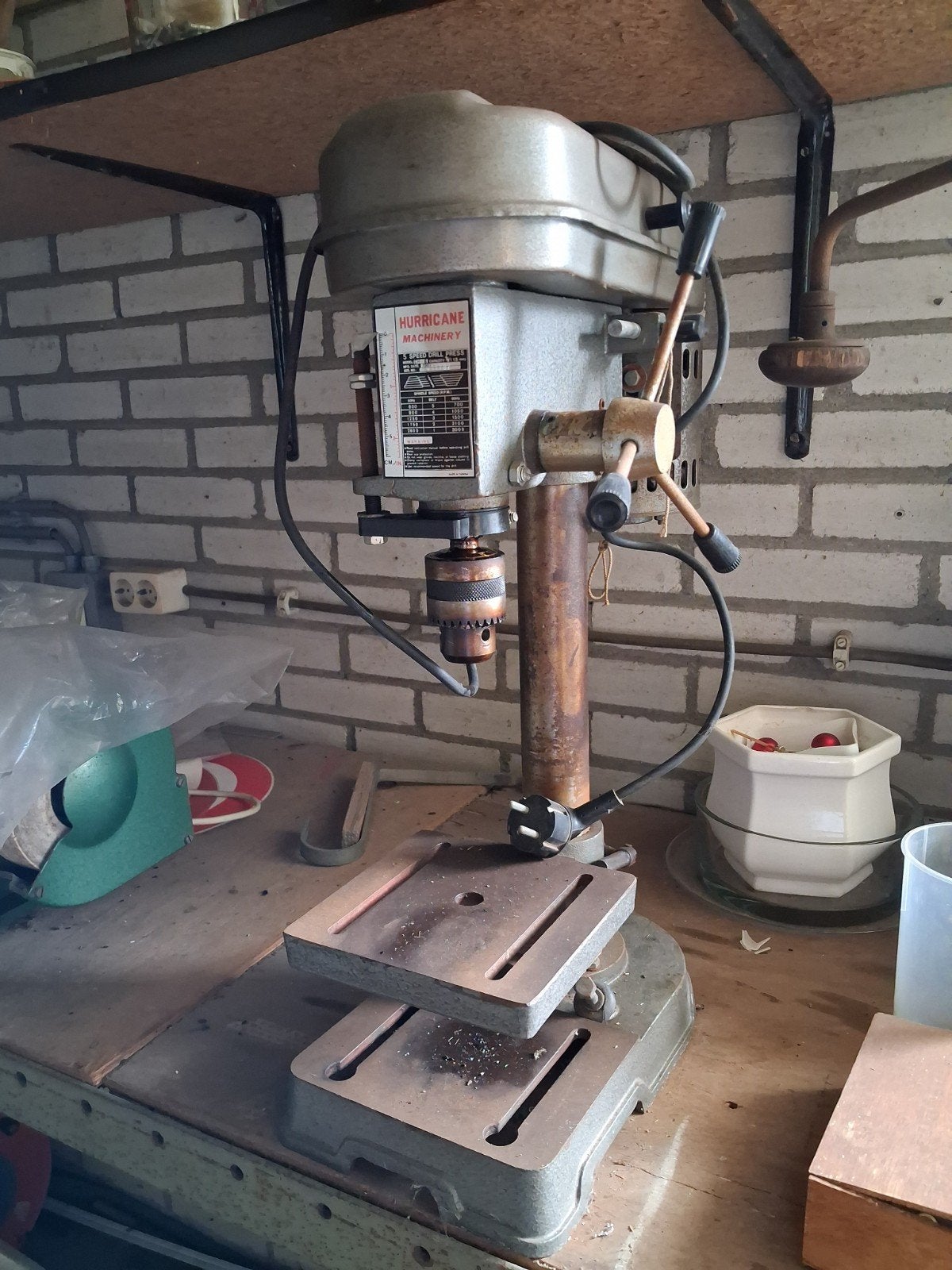kolomboormachine inclusief boortjes, Ophalen, Gebruikt, Kolomboormachine