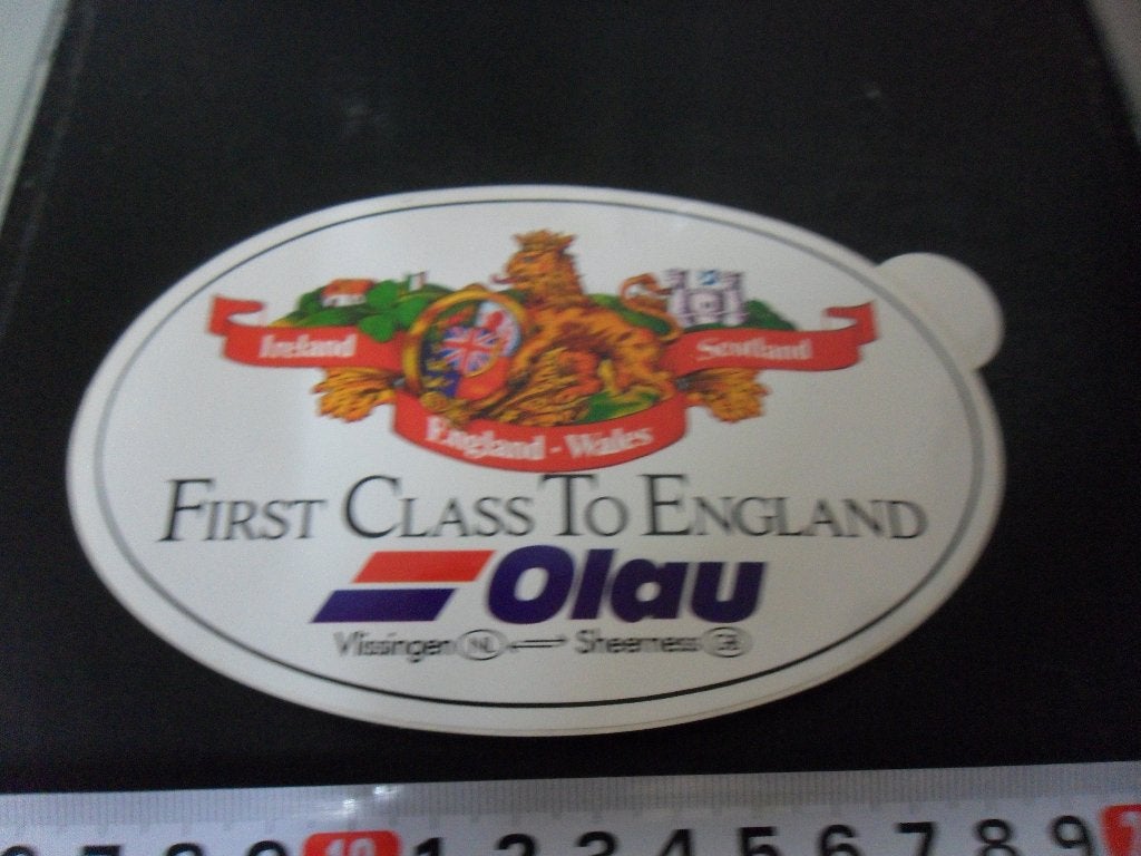 sticker Ferry First Class To England OLAU Vlissingen Sheern*, Ophalen, Zo goed als nieuw