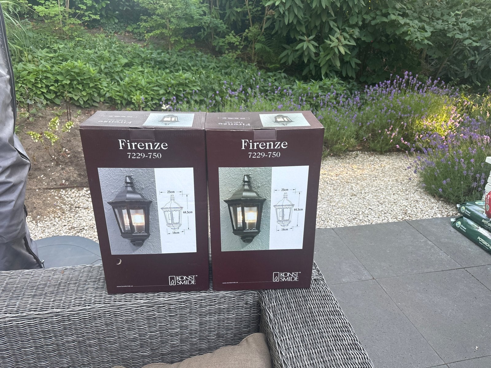 2 x Konst Smide Firenze 7229-750 tuinlamp - Nieuw, Ophalen, Nieuw, Aluminium, Wandlamp