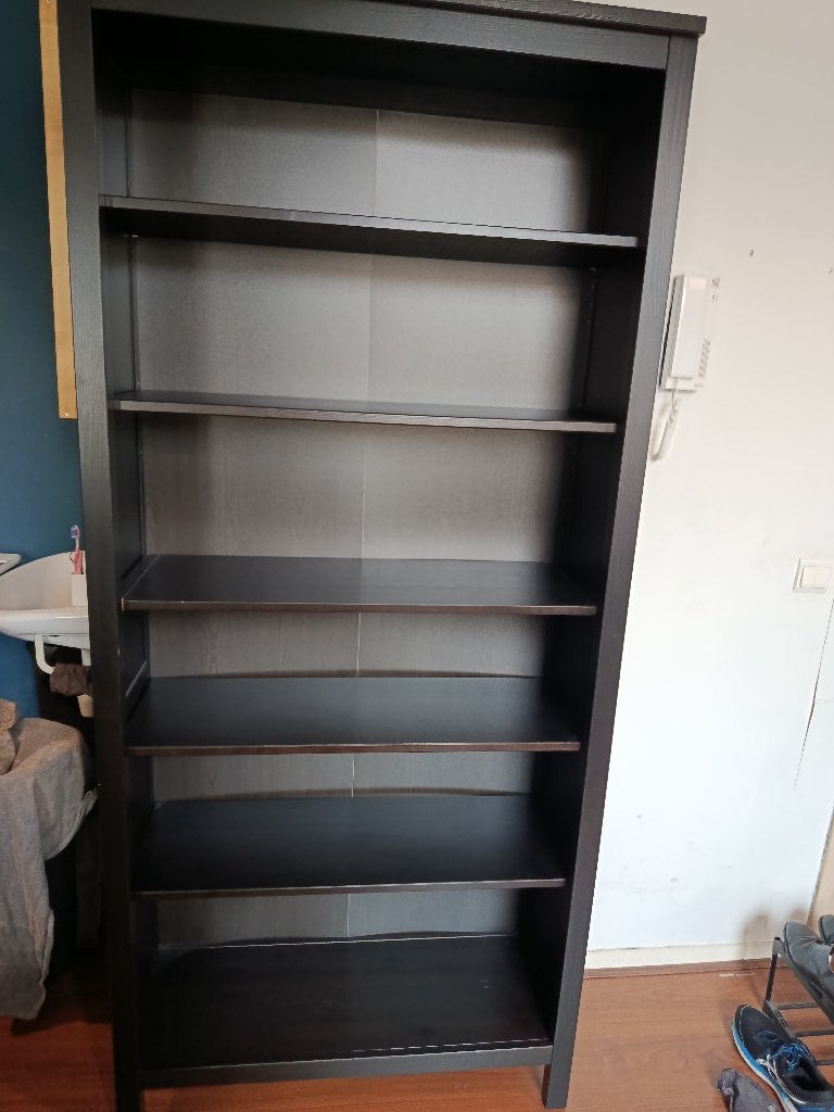 IKEA HEMNES boekenkast – zwartbruin – 90197 cm, Ophalen, Met plank(en), 50 tot 100 cm, Zo goed als nieuw