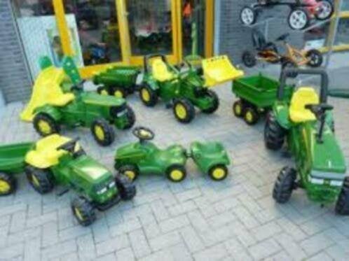 Rolly Toys RollyKid John Deere Traptractor +kar €89, Ophalen of Verzenden, Trapvoertuig