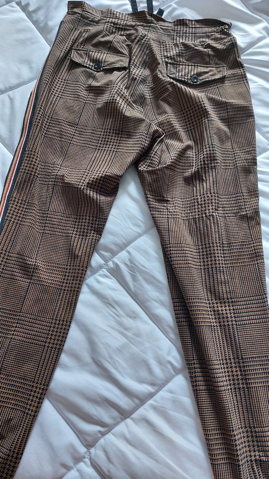 Studio Anneloes Bruine Geruite Broek met Bies maat ms Maat M, Maat 38/40 (M), Studio Anneloes, Bruin, Ophalen of Verzenden