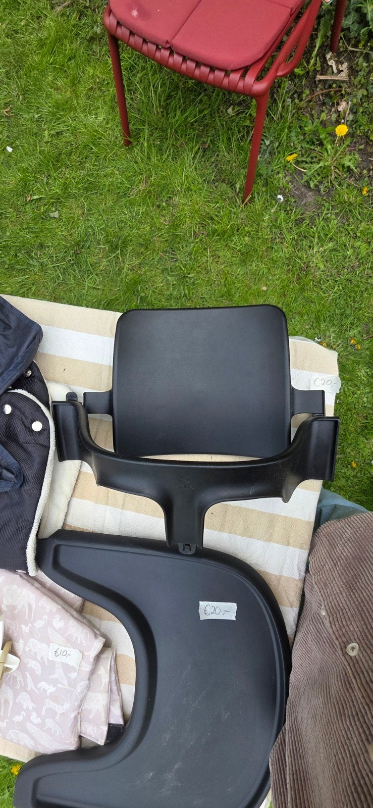Stokke Tripp Trapp complete accessoire set, Kinderen en Baby's, Kinderstoelen, Ophalen of Verzenden, Gebruikt, Meegroeistoel, Gordel(s)