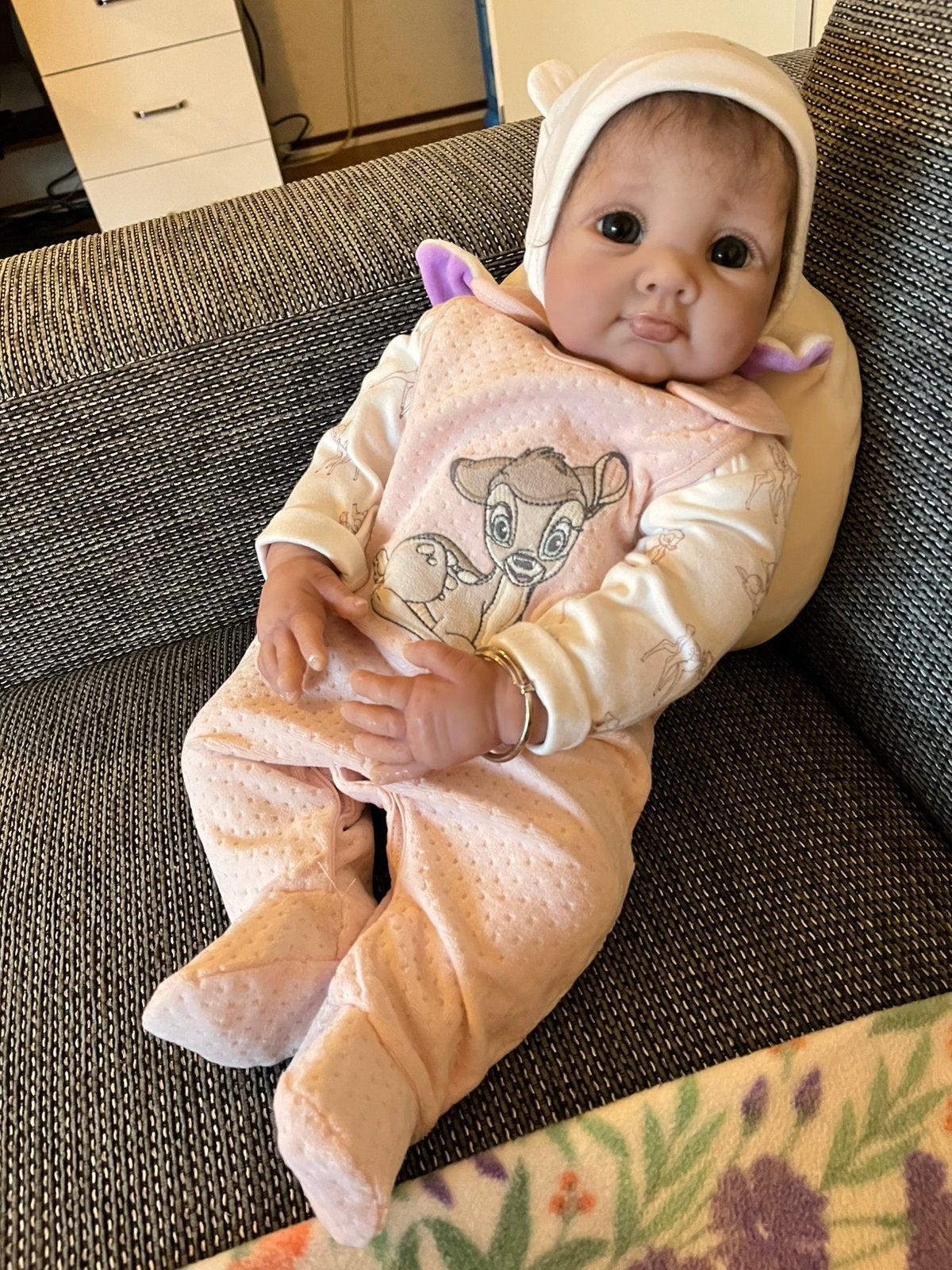 Siliconen baby Bibi van Elly Knoops, Ophalen of Verzenden, Zo goed als nieuw, Babypop, Levensecht of Reborn