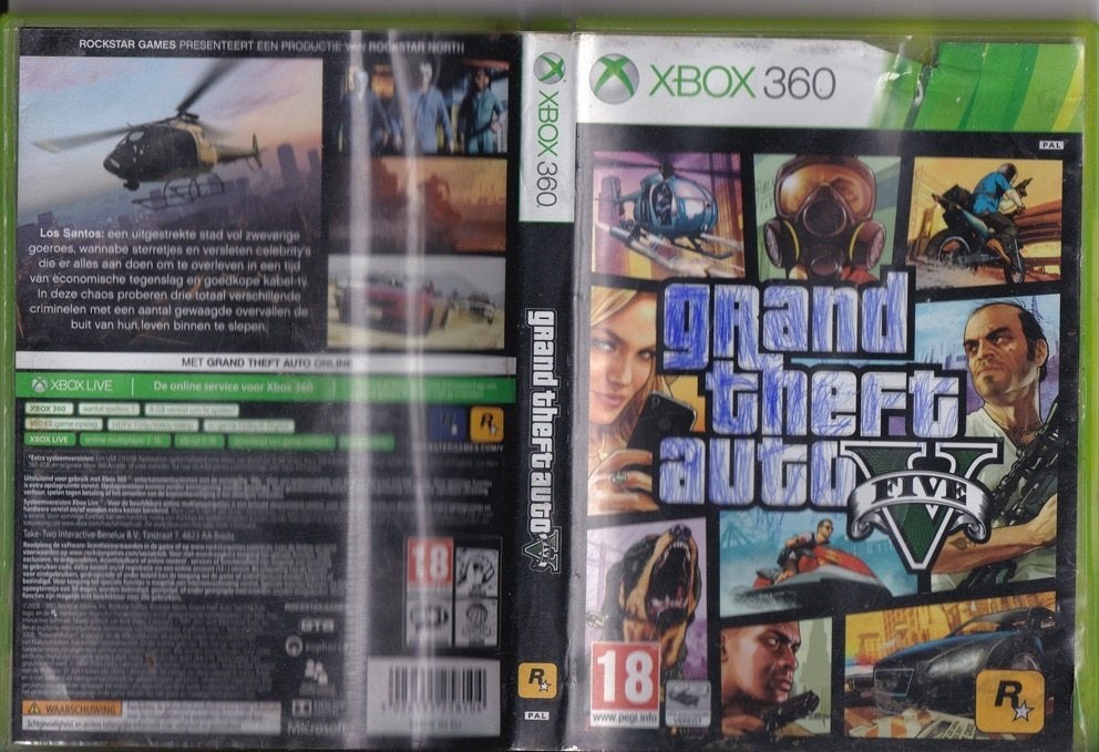 Grand Theft Auto V, Avontuur en Actie, Gebruikt, Vanaf 18 jaar, 1 speler