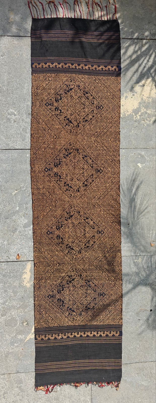 Antieke Ikat uit Indonesië - 200x49cm, Antiek en Kunst, Ophalen of Verzenden
