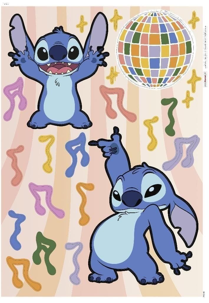 Stitch Muursticker Music 50x70 cm - Disney, Verzenden, Nieuw, Film, Tv of Omroep
