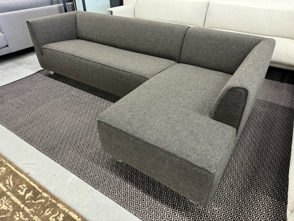 Nieuw Gelderland 4800 hoekbank Andes stof Beige/zwartgrijs, 250 tot 300 cm, 125 tot 150 cm, Hoekbank, Nieuw