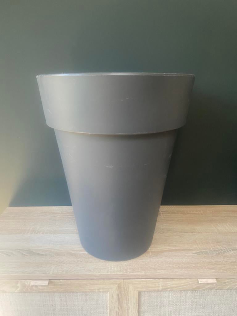 Elho Pure Round High plantenpot antraciet, Ophalen, Kunststof, Gebruikt, 40 cm of meer