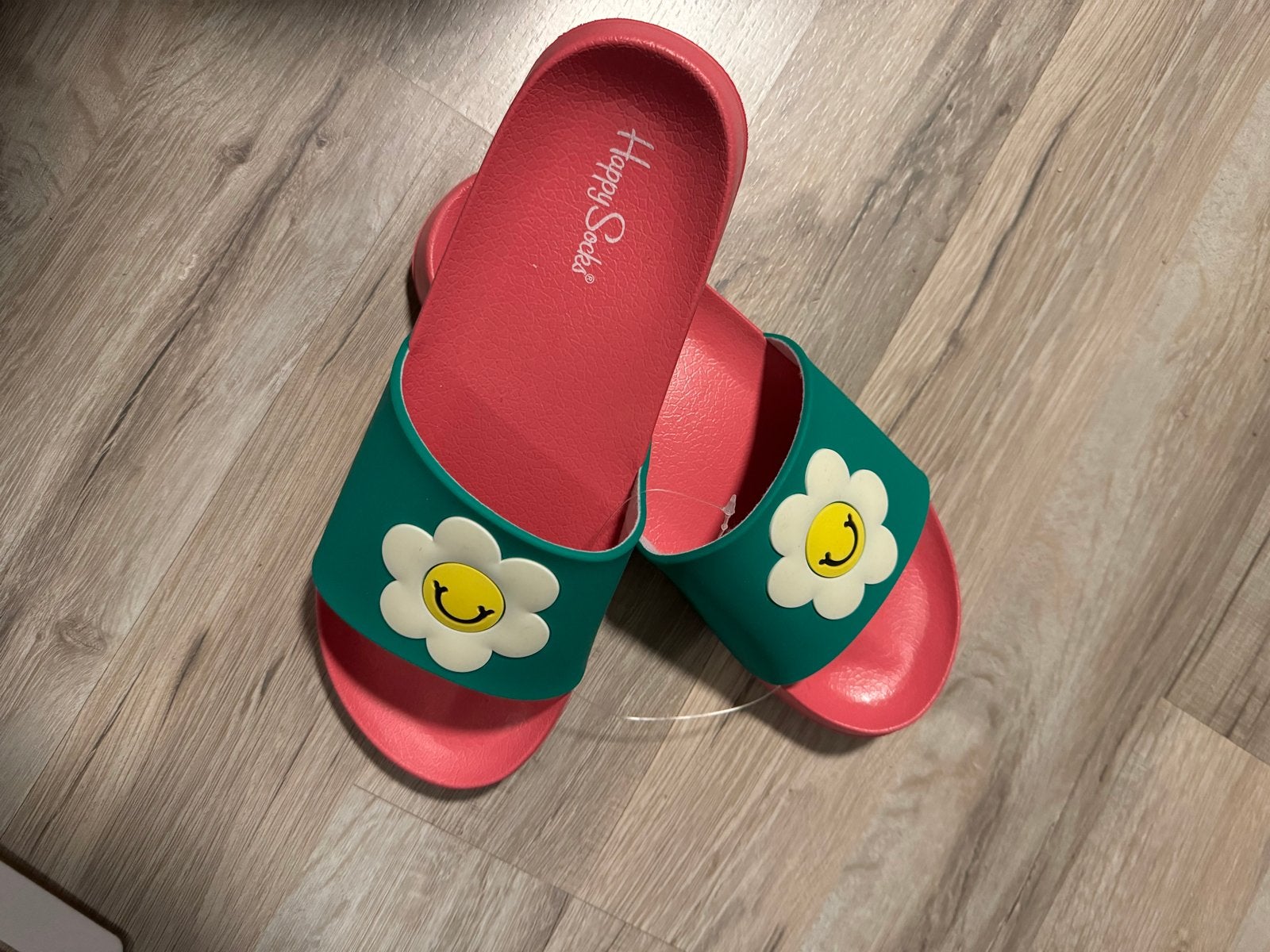 Happy Socks slippers met smiley bloem - Maat 40/41, Overige kleuren, Overige typen, Nieuw, Ophalen of Verzenden