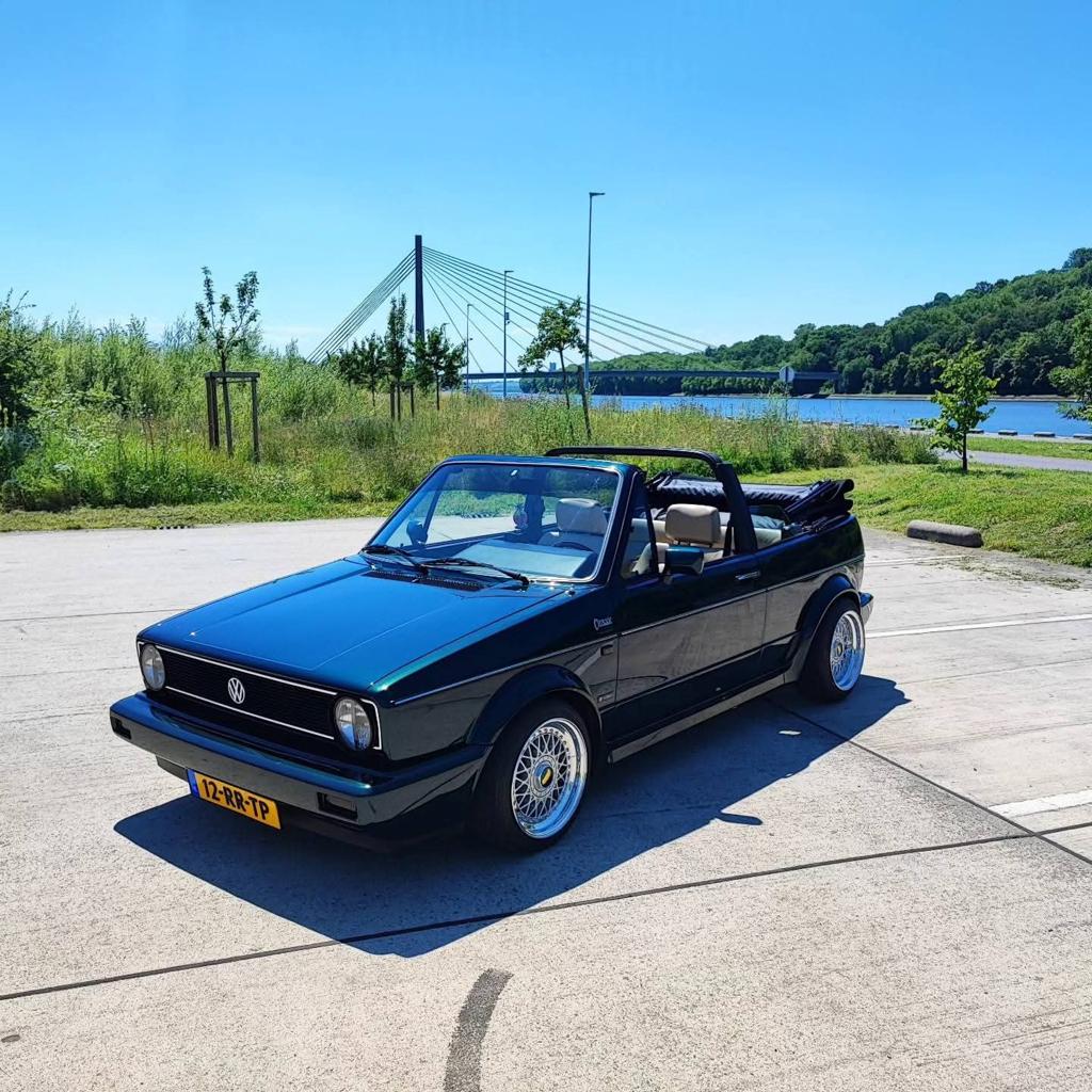 Volkswagen Golf 1.8 Cabriolet 72KW U9 1992 Groen, Auto's, Voorwielaandrijving, 40 €/maand, 4 cilinders, Cabriolet