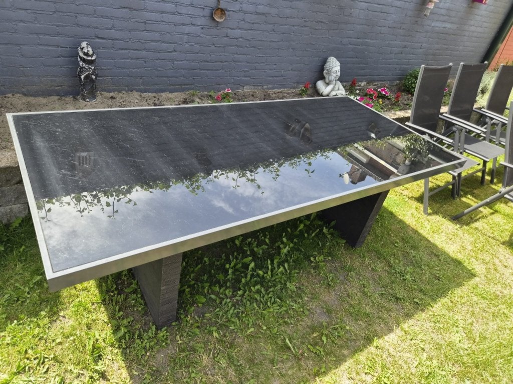 tuintafel, Tuin en Terras, Ophalen, Gebruikt, Rechthoekig, Overige materialen