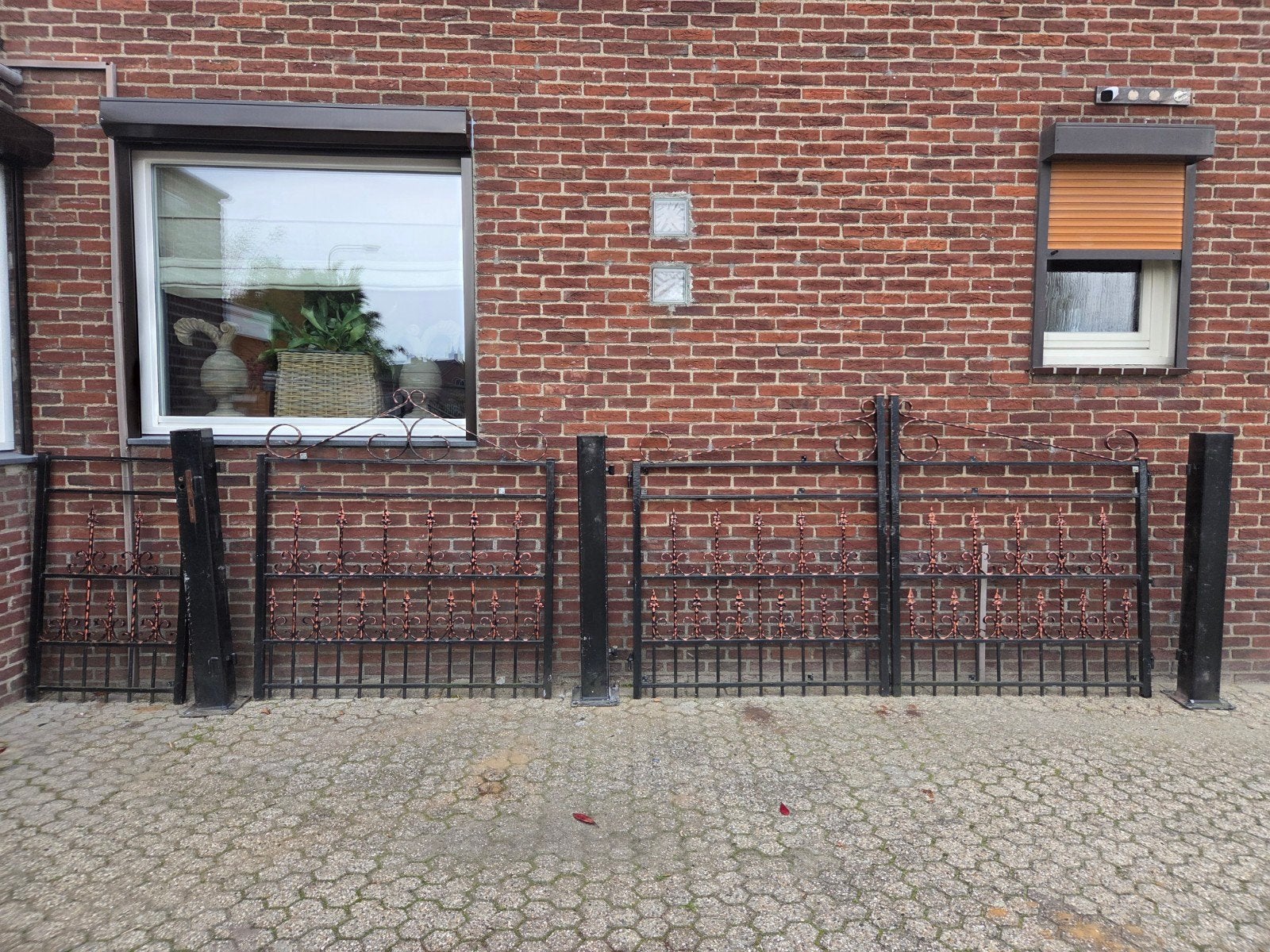 dubbele poort, enkele poort en hek, Tuin en Terras, Ophalen, Gebruikt, IJzer, Sierhekwerk