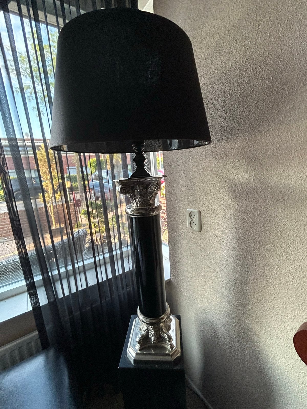 2x Maison Sucre Schermer Lamp tafellamp - Groot en Zwaar, Ophalen, Overige merken, Zo goed als nieuw, Zwart