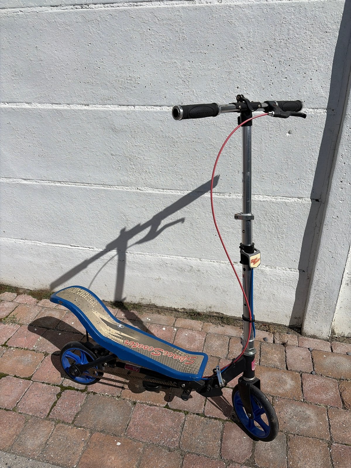 Space Scooter - Blauw/Zwart - Gebruikt, Fietsen en Brommers, Steps, Ophalen, Gebruikt, Gewone step