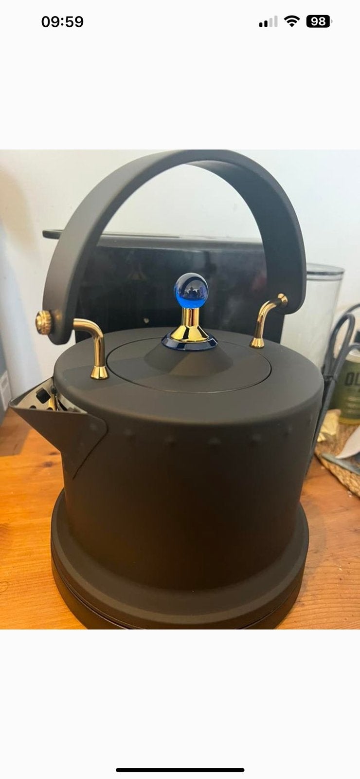 New- Bodum Ottoni MatteBlack Waterkooker/ Kettle 0,5 lt, 1 tot 2 liter, Verzenden, Nieuw