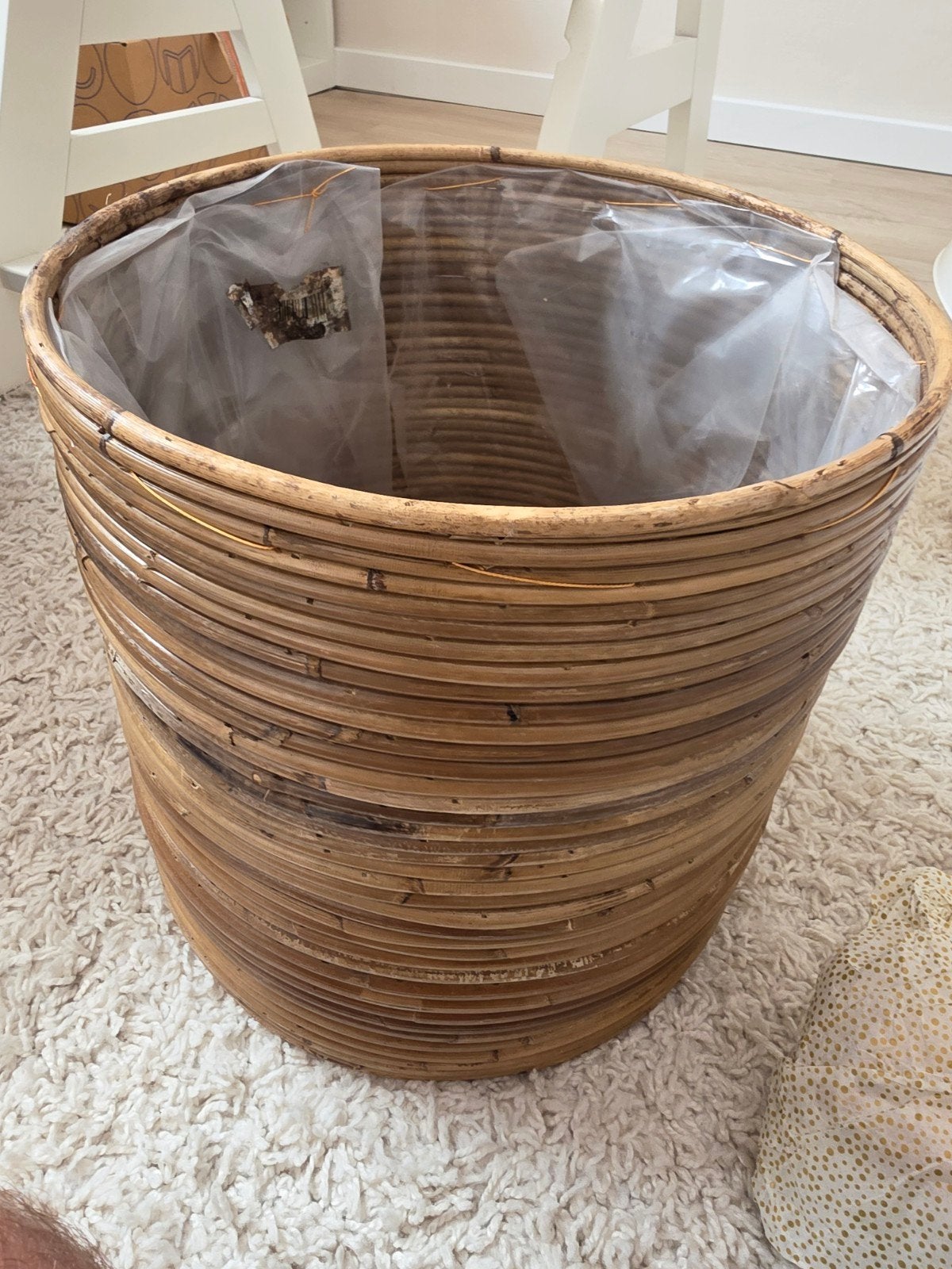 Rotan bloempot 28 cm doorsnede, Ophalen, 50 – 75, Gebruikt, Riet