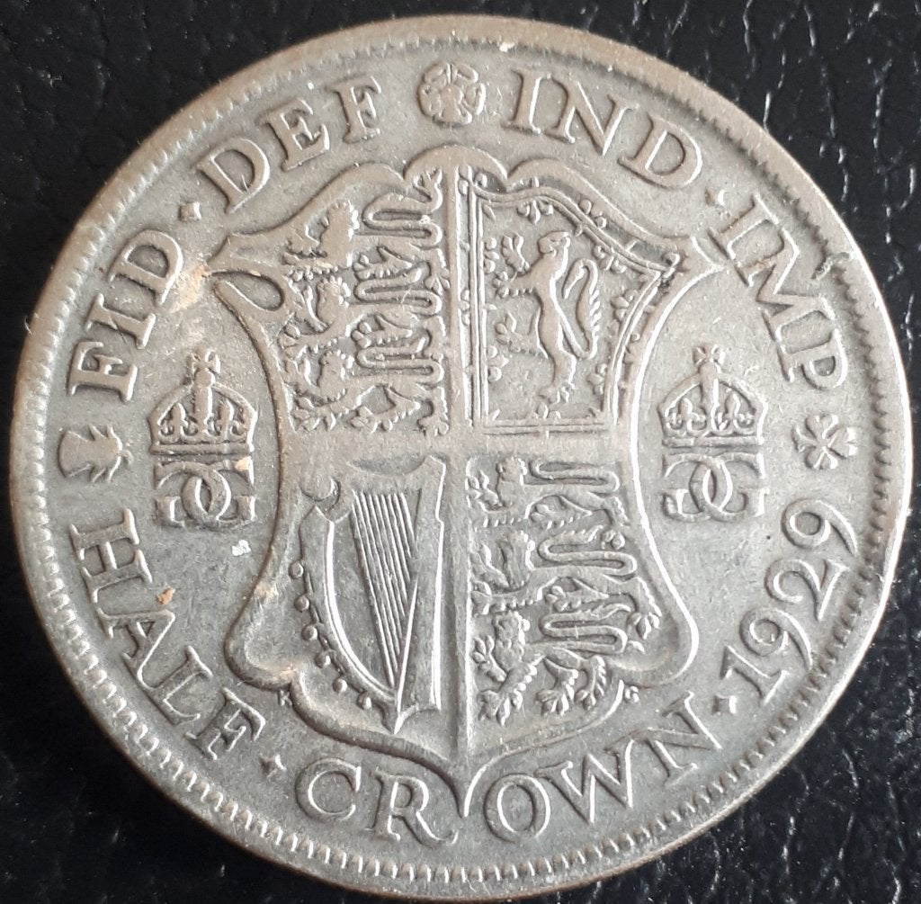 UNITED KINGDOM / 1/2 CROWN 1929 KM835 14.138 gr. ZILVER, Ophalen of Verzenden, Overige landen, Losse munt, Zilver