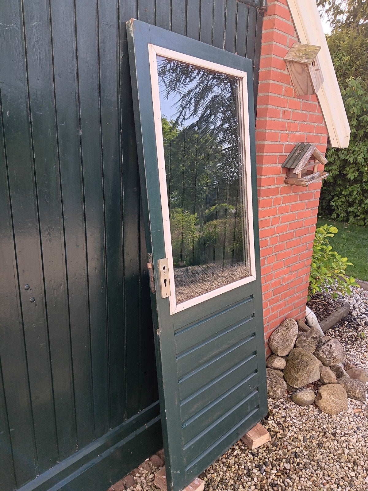 Hardhouten achterdeur, Ophalen, Gebruikt, Buitendeur, 200 tot 215 cm