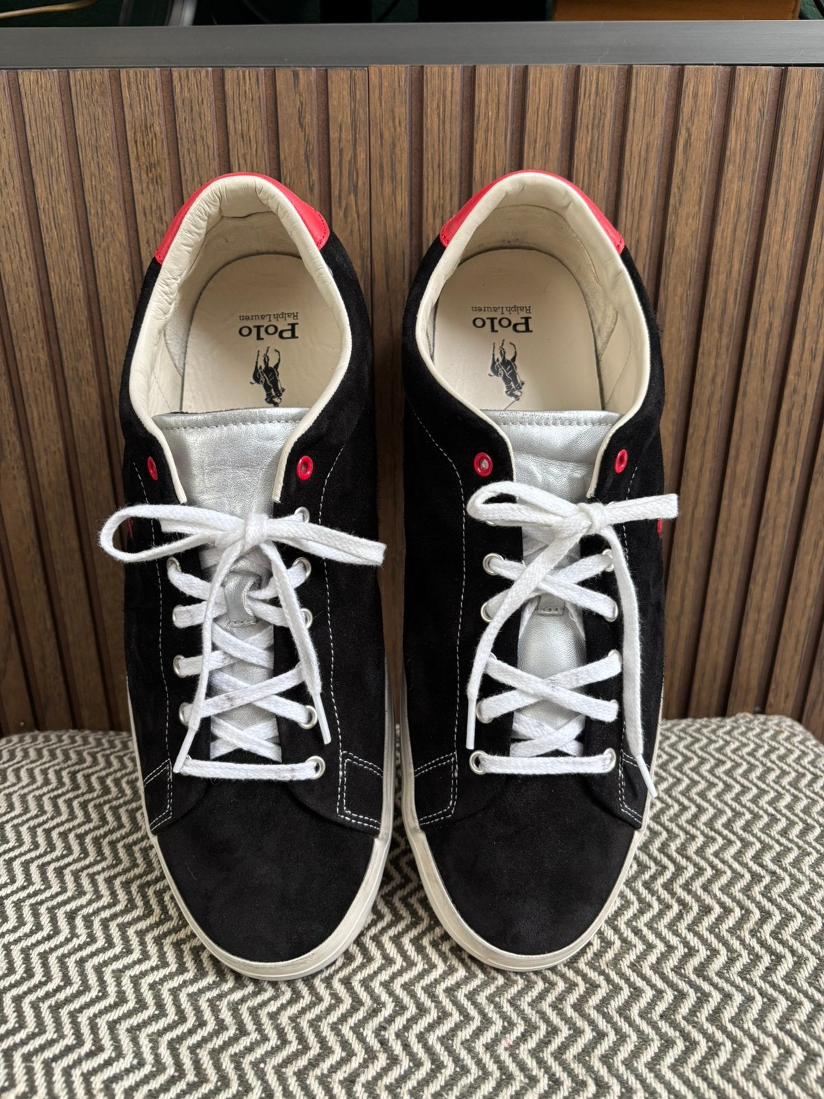 Leren sneakers 47 LONGWOOD Polo Ralph Lauren, Zwart, Ophalen of Verzenden, Sneakers of Gympen, Gedragen