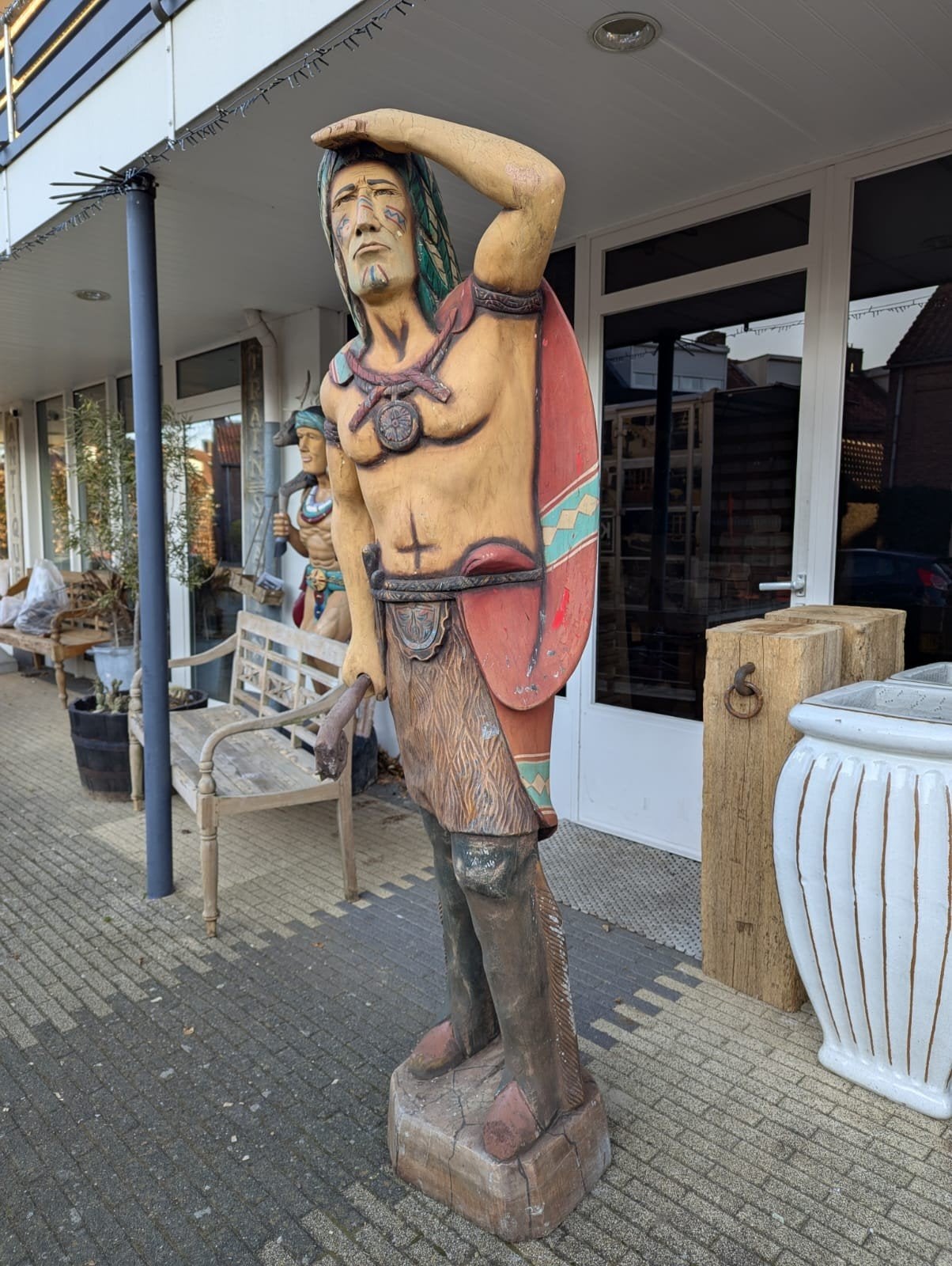 Indianen  beelden levensgroot hout en polyester, Ophalen of Verzenden, Ff ietsanders, Info@ff-ietsanders.nl, 5051CM