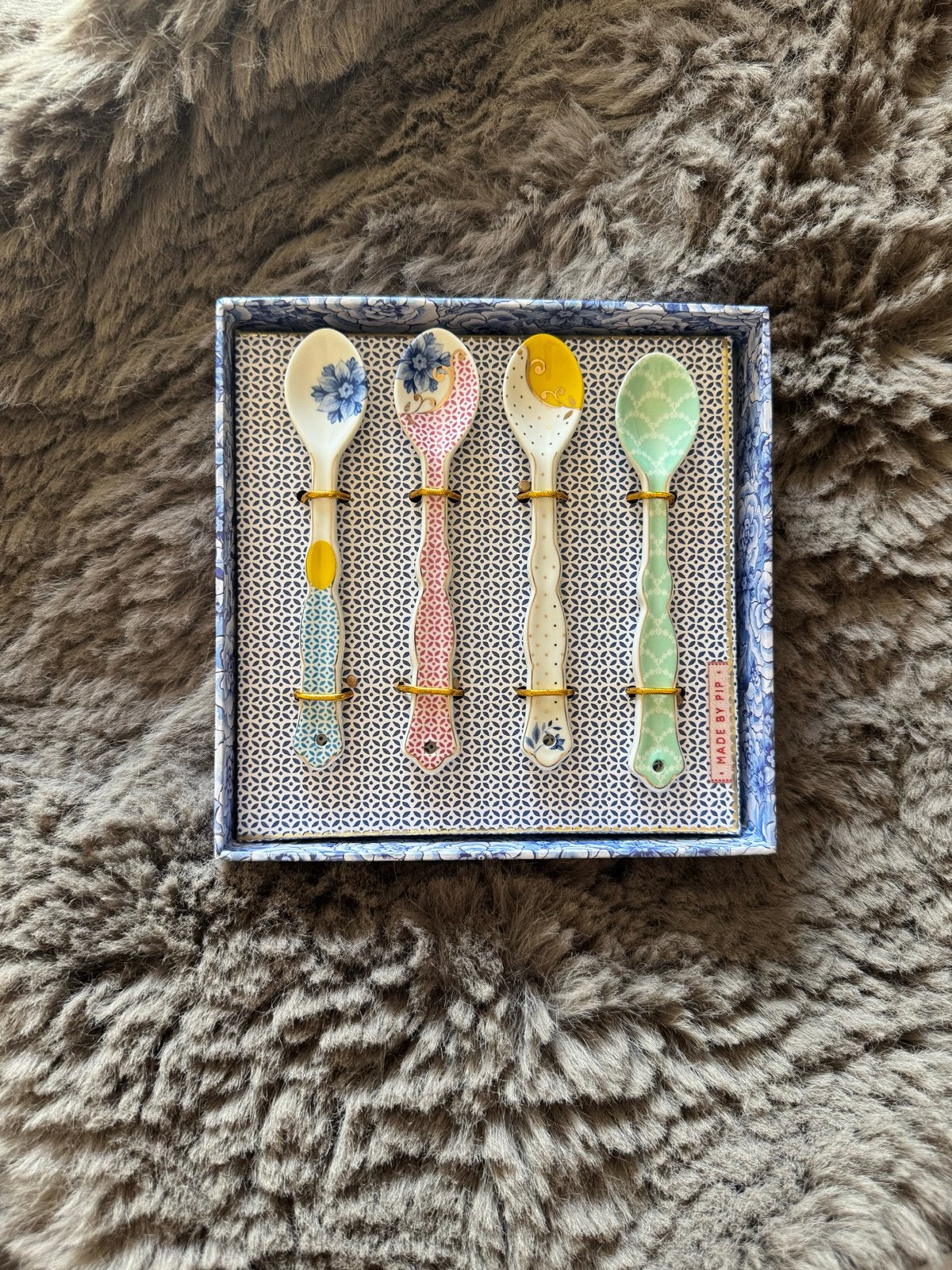 Nieuwe Pip Studio porseleinen theelepels (4 stuks), Huis en Inrichting, Keuken | Bestek, Nieuw, Overige materialen, Ophalen of Verzenden