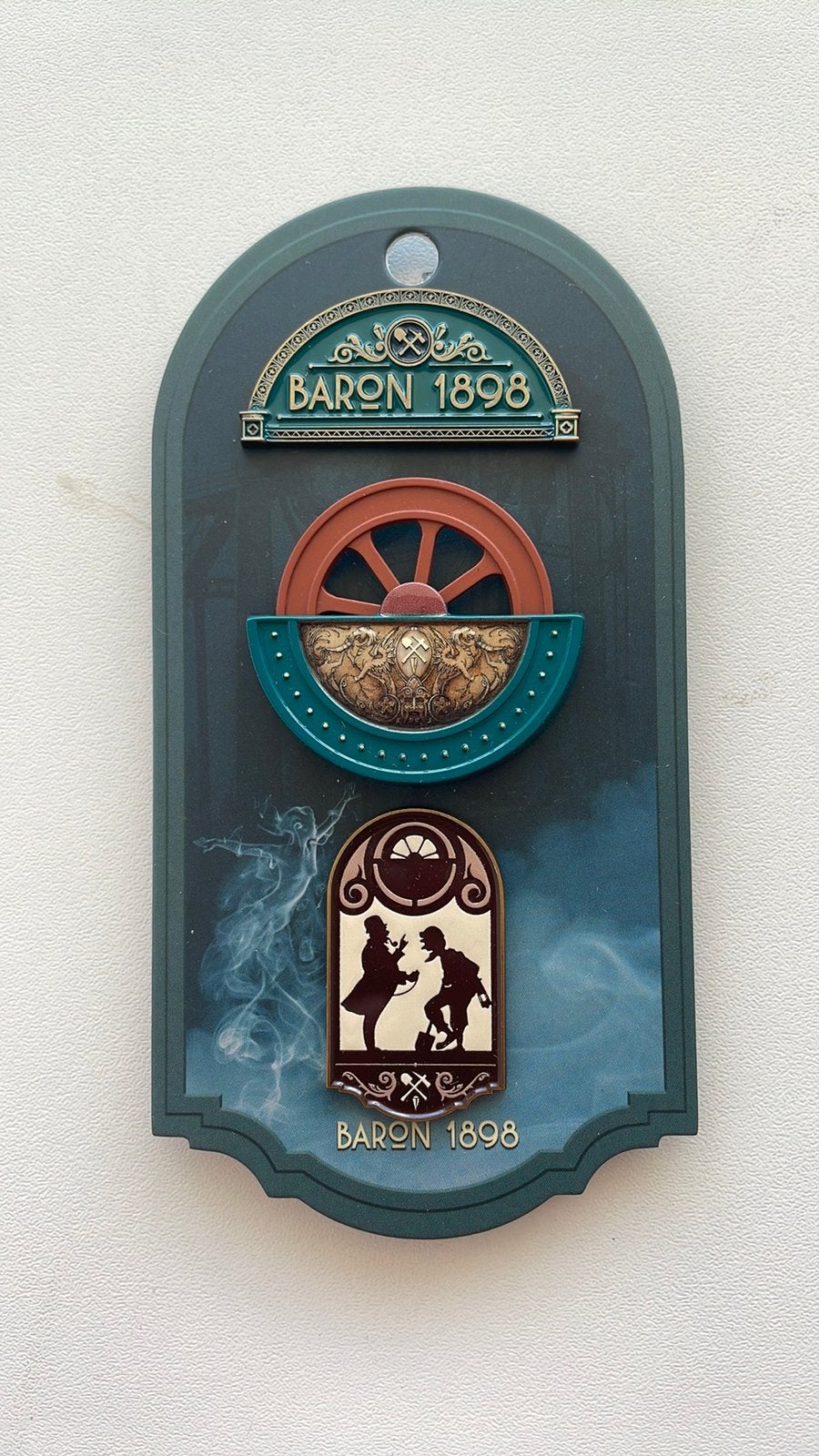 Efteling pin set Baron 1898 EPP 492/493/494 op kaartje, Ophalen of Verzenden, Nieuw, Button of Speldje