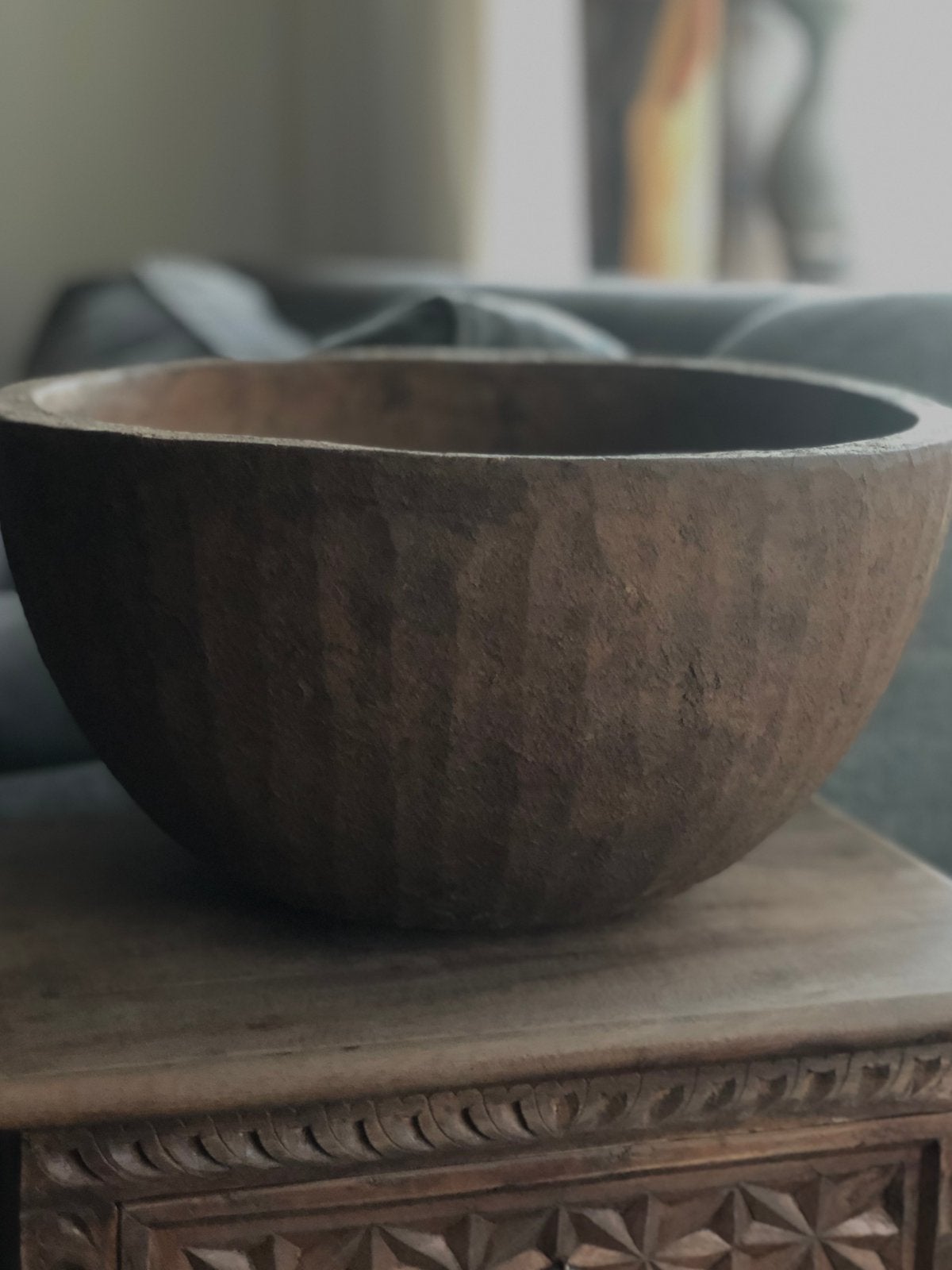HOFFZ houten bowl kom schaal sober landelijk, Ophalen of Verzenden