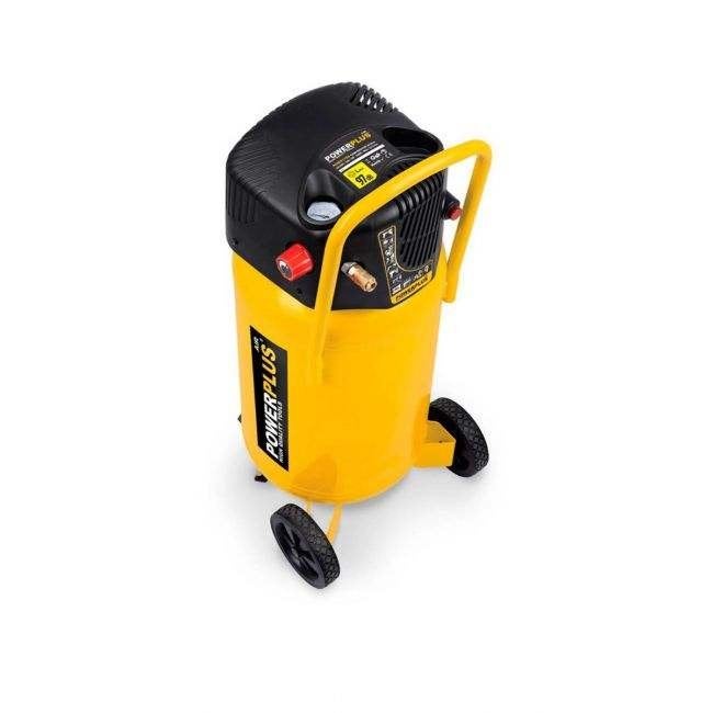 Powerplus POWX1750 compressor, 50 liter., Ophalen, Mobiel, 10 bar of meer, Zo goed als nieuw