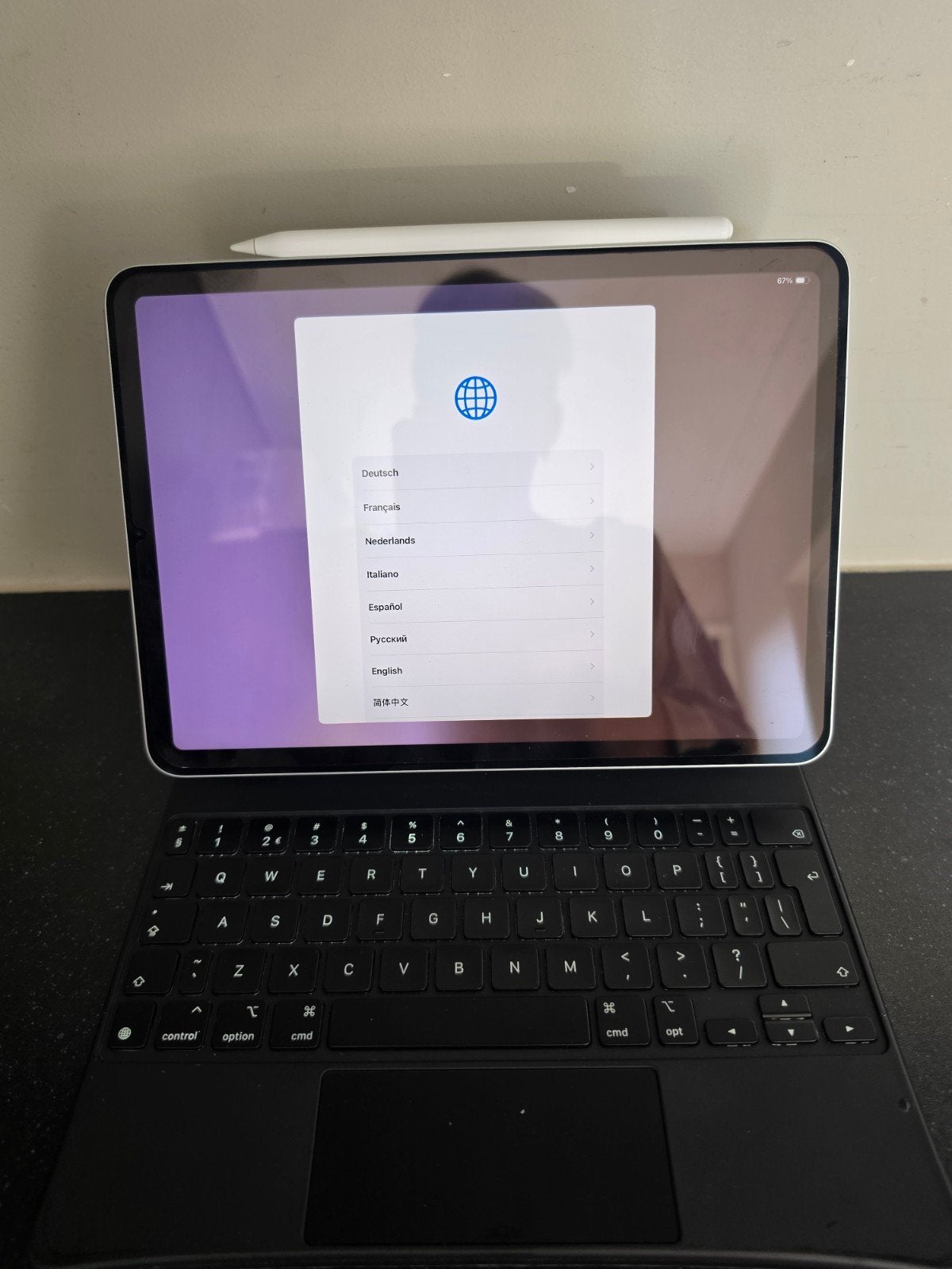 Apple iPad Air (4e generatie) met Magic Keyboard e, 10 inch, Apple iPad Air, Ophalen of Verzenden, Zo goed als nieuw