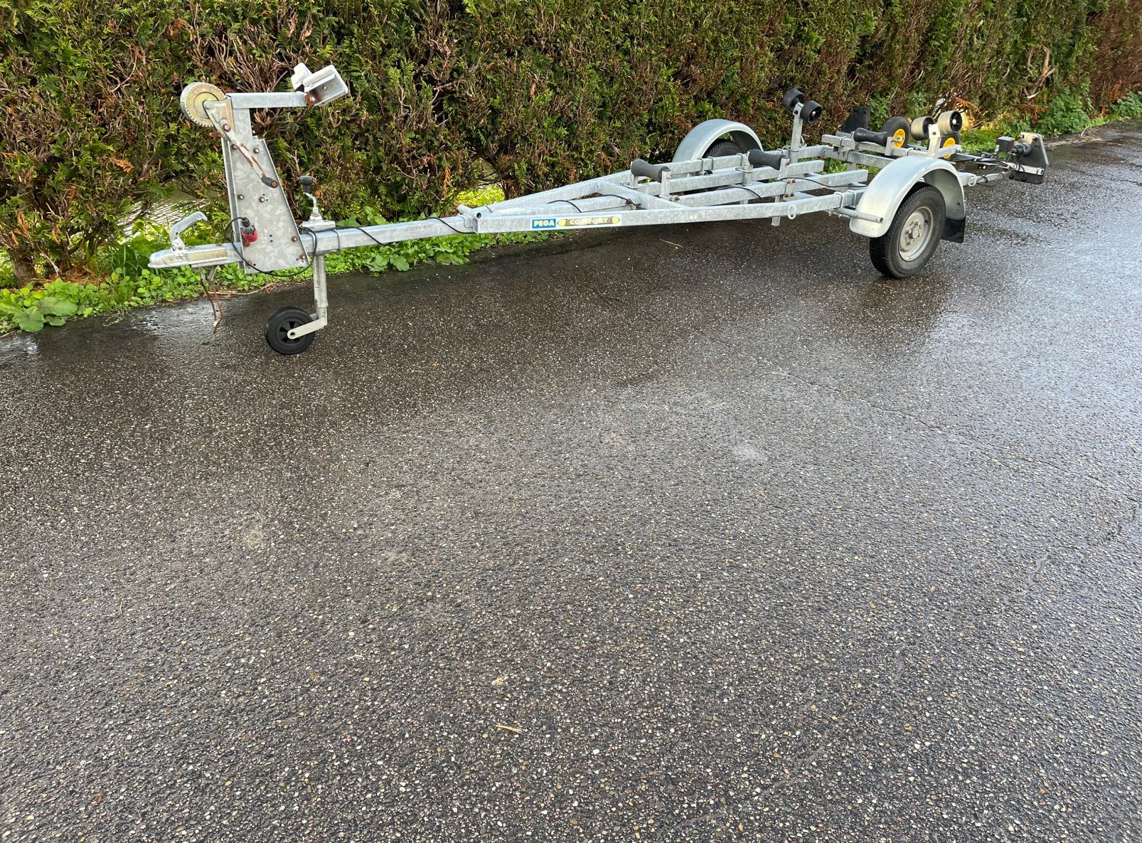Pega Comfort kanteltrailer boottrailer kantel boot trailer, Ophalen, Gebruikt, Verstelbare verlichting