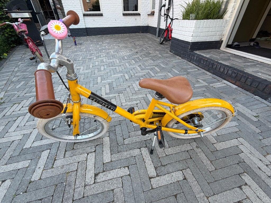 Veloretti Kinderfiets 16inch Geel, Ophalen, Terugtraprem, Veloretti, 16 tot 20 inch