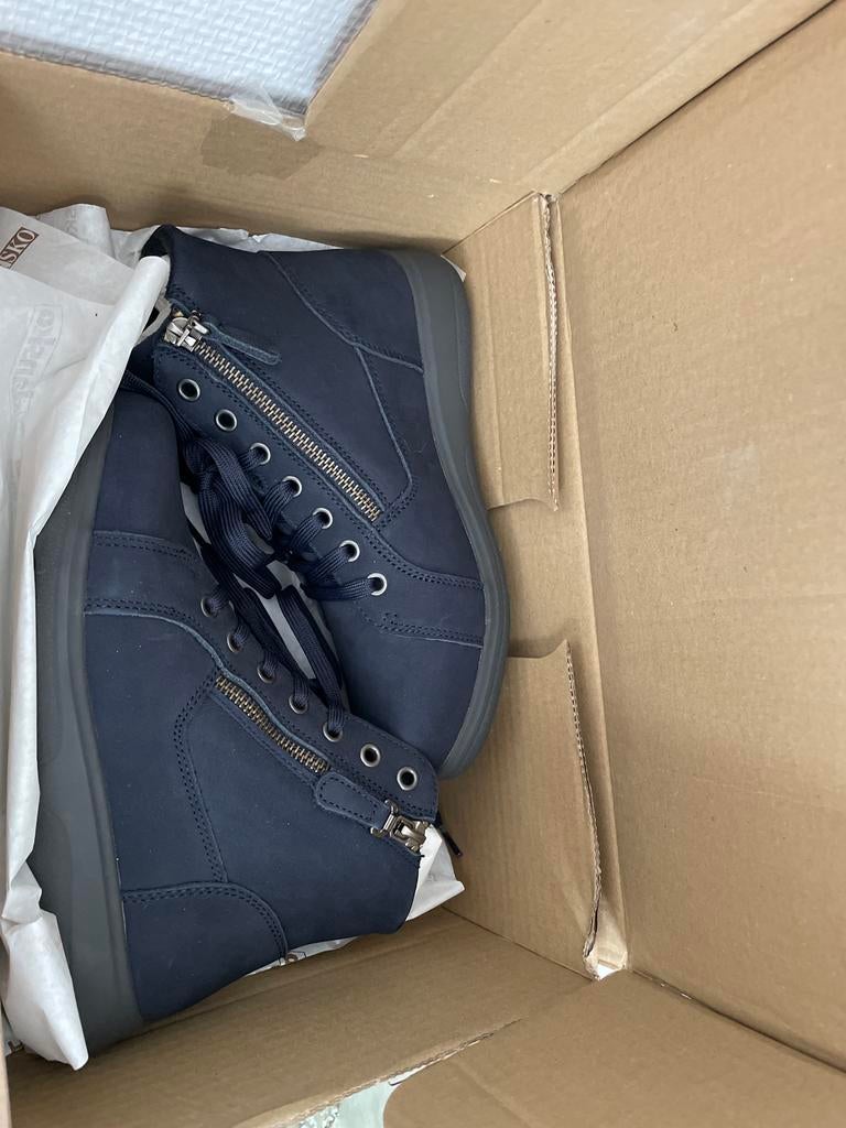 Nieuw brede donkerblauwe maat 37 dansko met rits helvesko 38, Ophalen of Verzenden, Nieuw, Blauw, Lage of Enkellaarzen