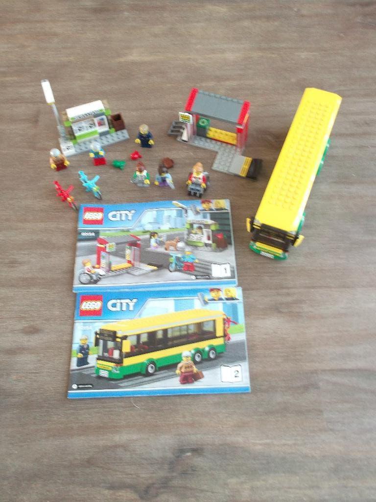 lego 60154 bus station (2017), Ophalen of Verzenden, Gebruikt, Complete set, Lego